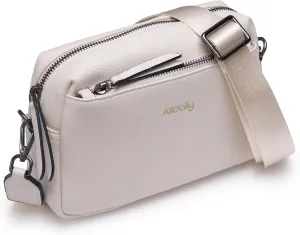 Alldaily Small Triple Zip Crossbody Purse for Women, Vegan Leather Phone Bag with Wide Shoulder Strap