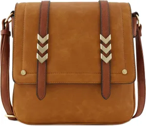 ALYSSA Double Compartment Large Flapover Crossbody Bag