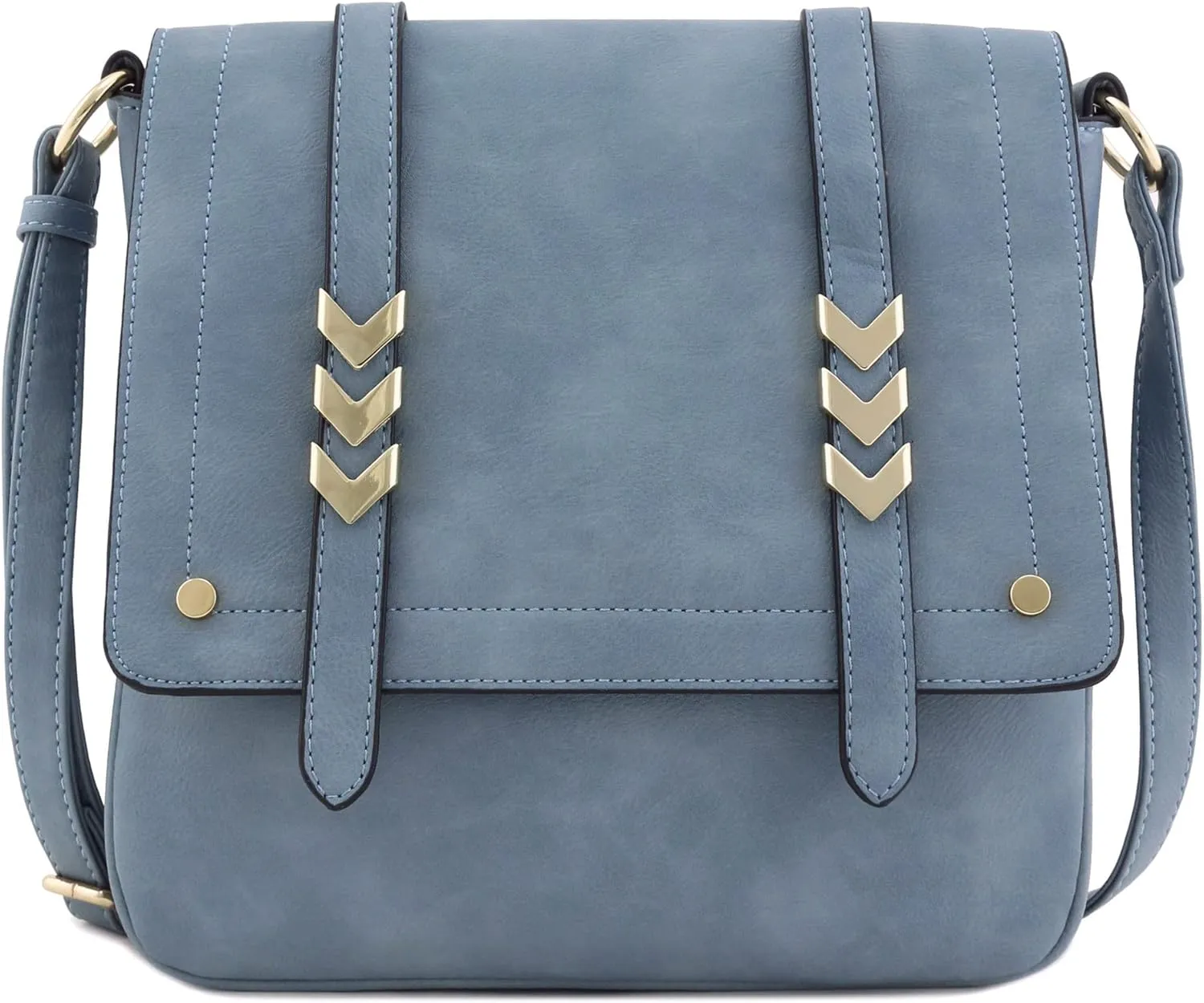 ALYSSA Double Compartment Large Flapover Crossbody Bag