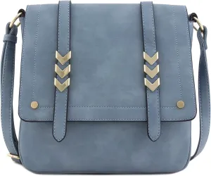 ALYSSA Double Compartment Large Flapover Crossbody Bag