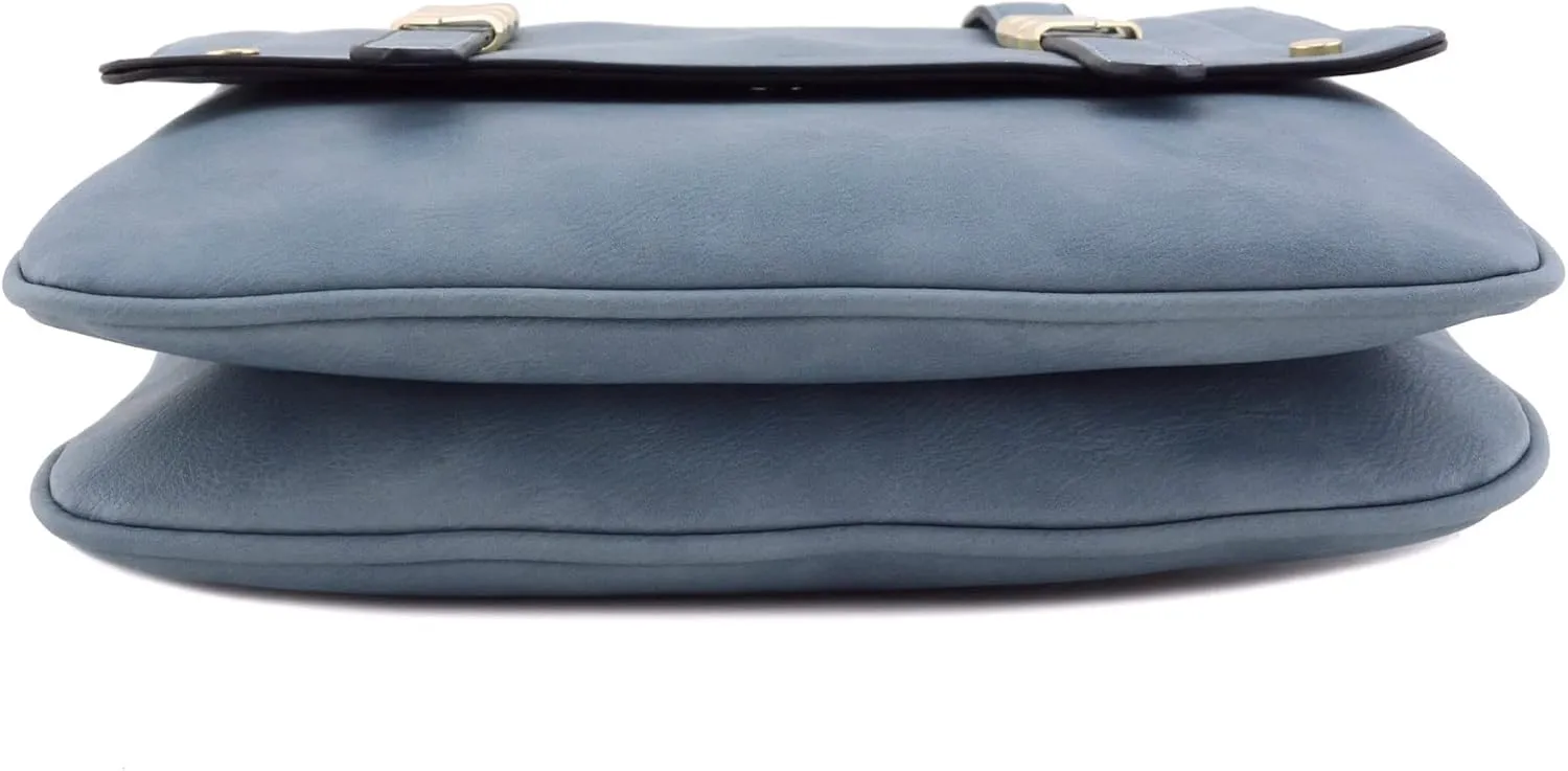 ALYSSA Double Compartment Large Flapover Crossbody Bag