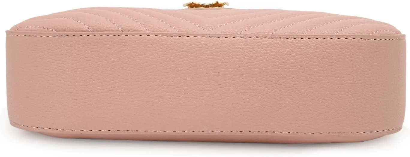 ALYSSA Quilted Crossbody Bag for Women Vegan Leather Hobo Handbag Wallet Set Shoulder Bag With Coin Purse Pouch