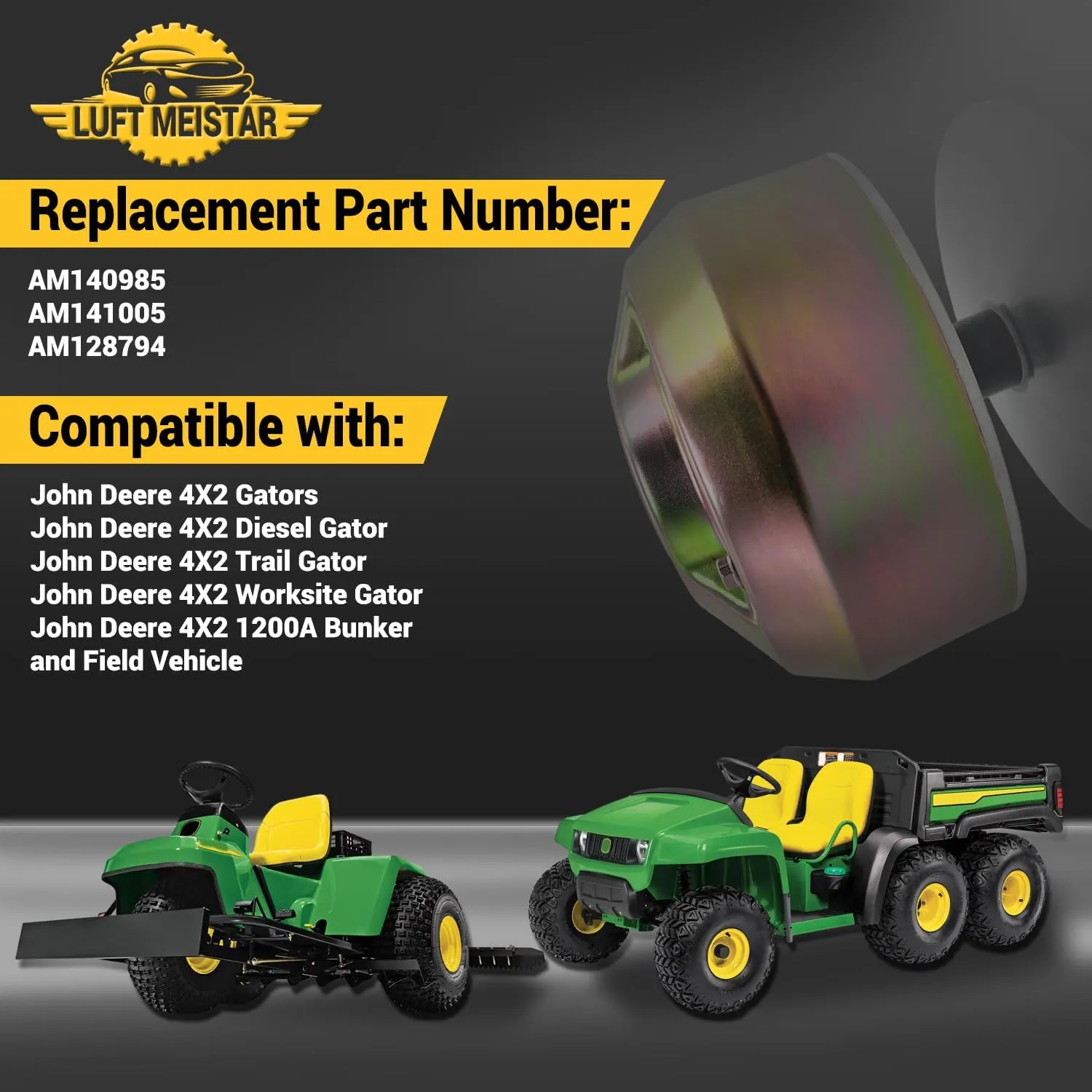 AM140985 Primary Drive Clutch Compatible with John Deere 4X2 Gators, Diesel Gator, Trail Gator, Worksite Gator, 1200A Bunker and Field Vehicle,AM141005,AM128794