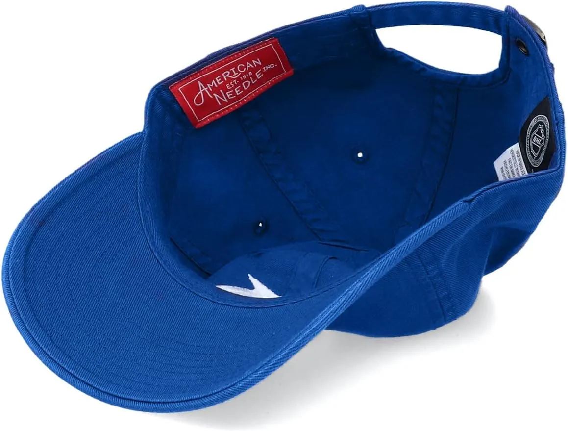 AMERICAN NEEDLE Blue Line Collection NHL National Hockey League Team Baseball Hat Adjustable Buckle Strap Dad Cap