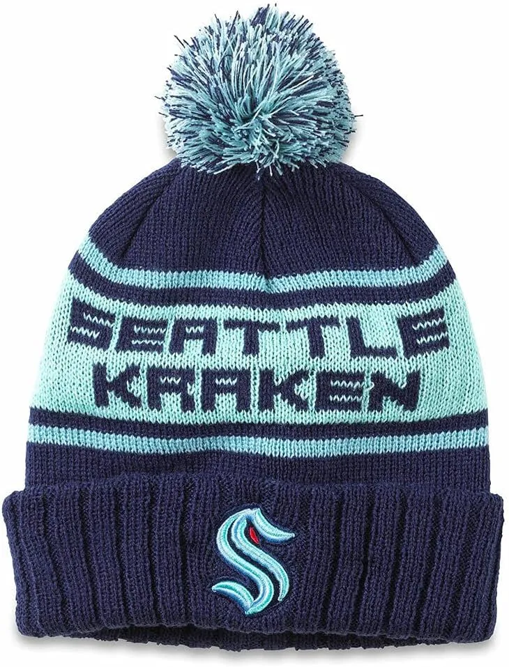 AMERICAN NEEDLE Kraken Pillow Line Beanie/Winter Cold Weather Pom Pom Hat
