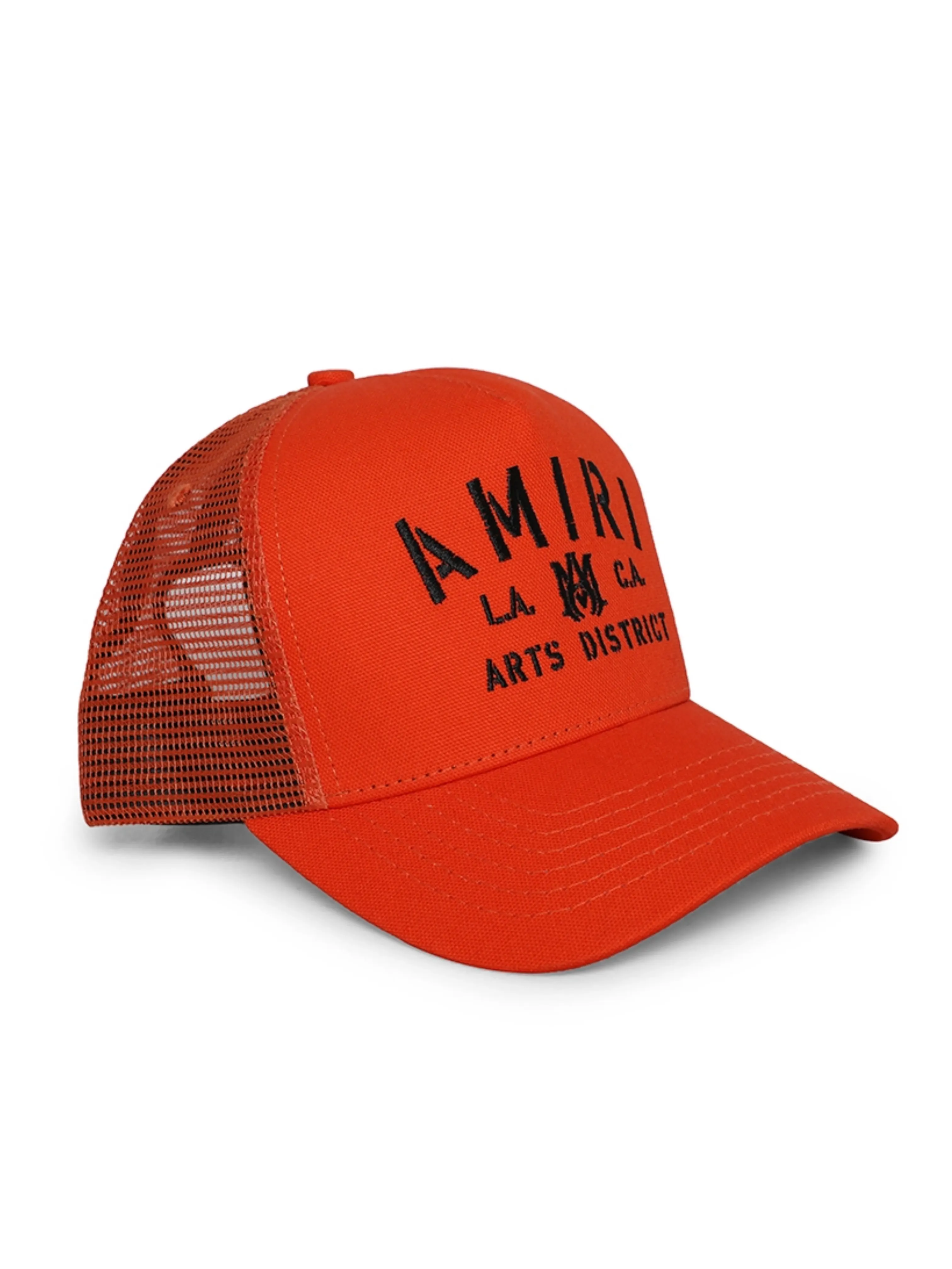 AMIRI STENCIL TRUCKER HAT ORANGE
