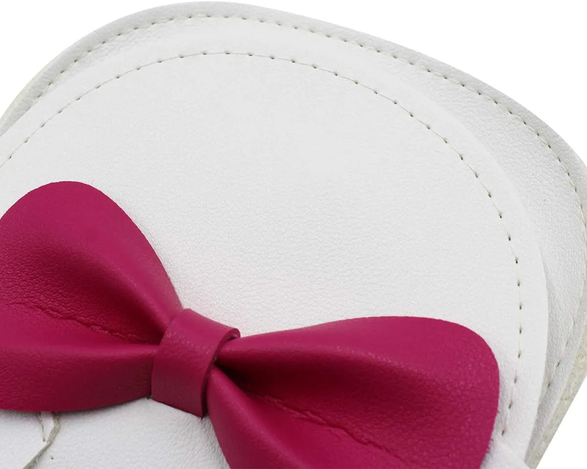 AMPOSSTO Cute Mouse Ears Crossbody Purse for Little Girls Large Bow Shoulder Bag Handbag White Small