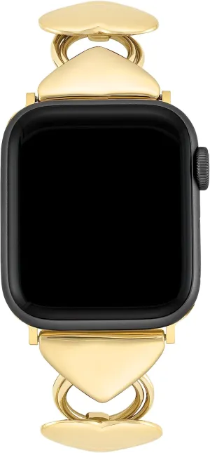 Anne Klein Heart Link Chain Bracelet for Apple Watch Secure, Adjustable, Apple Watch Band Replacement, Fits Most Wrists