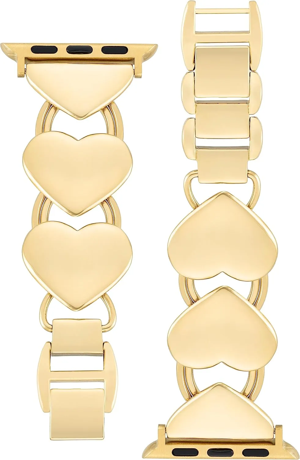 Anne Klein Heart Link Chain Bracelet for Apple Watch Secure, Adjustable, Apple Watch Band Replacement, Fits Most Wrists