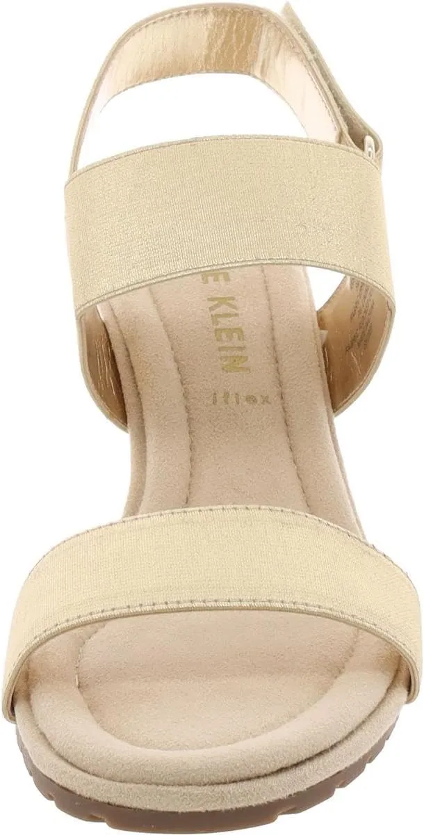 Anne Klein Womens Sly Canvas Dressy Wedge Sandals