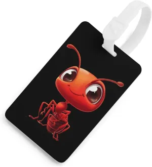 Ant Insect Keeper Luggage Tag Cute Suitcase Tags Identifiers ID Labels for Handbags Backpacks White-Style