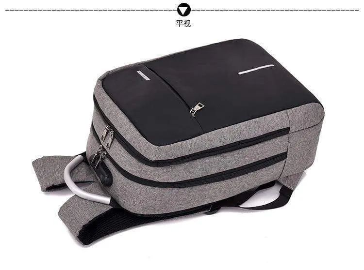 Anti Theft Backpack With USB Charger