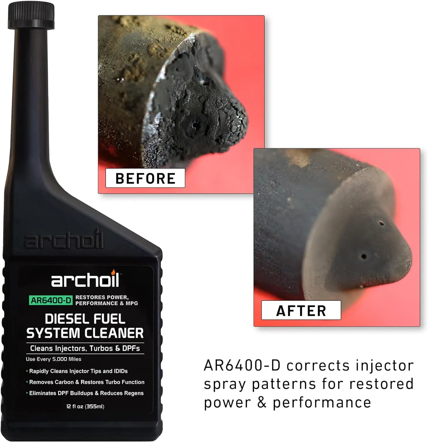 Archoil AR6400-D Diesel Fuel System Cleaner (Two Pack) - Cleans Injectors, Turbo & DPF