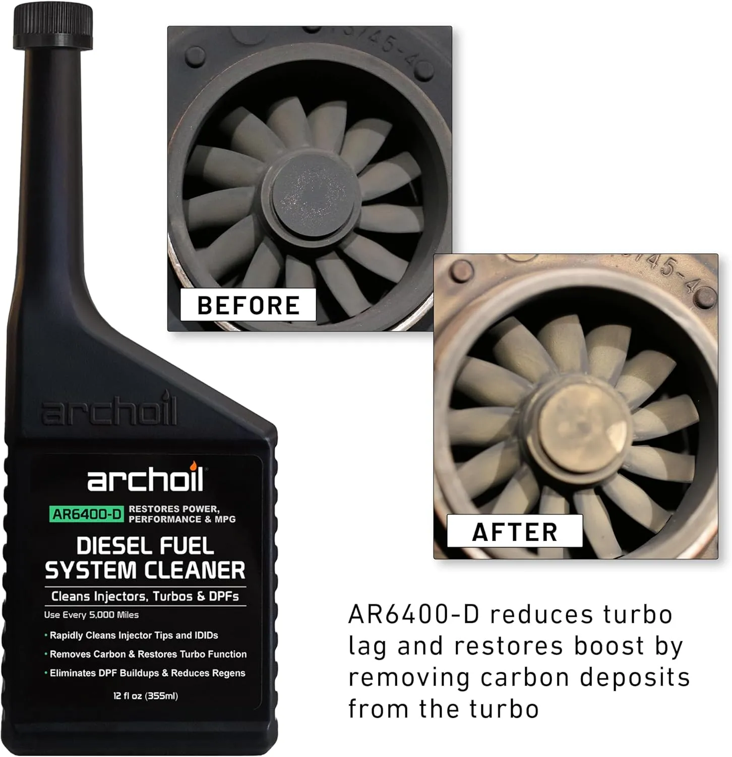 Archoil AR6400-D Diesel Fuel System Cleaner (Two Pack) - Cleans Injectors, Turbo & DPF