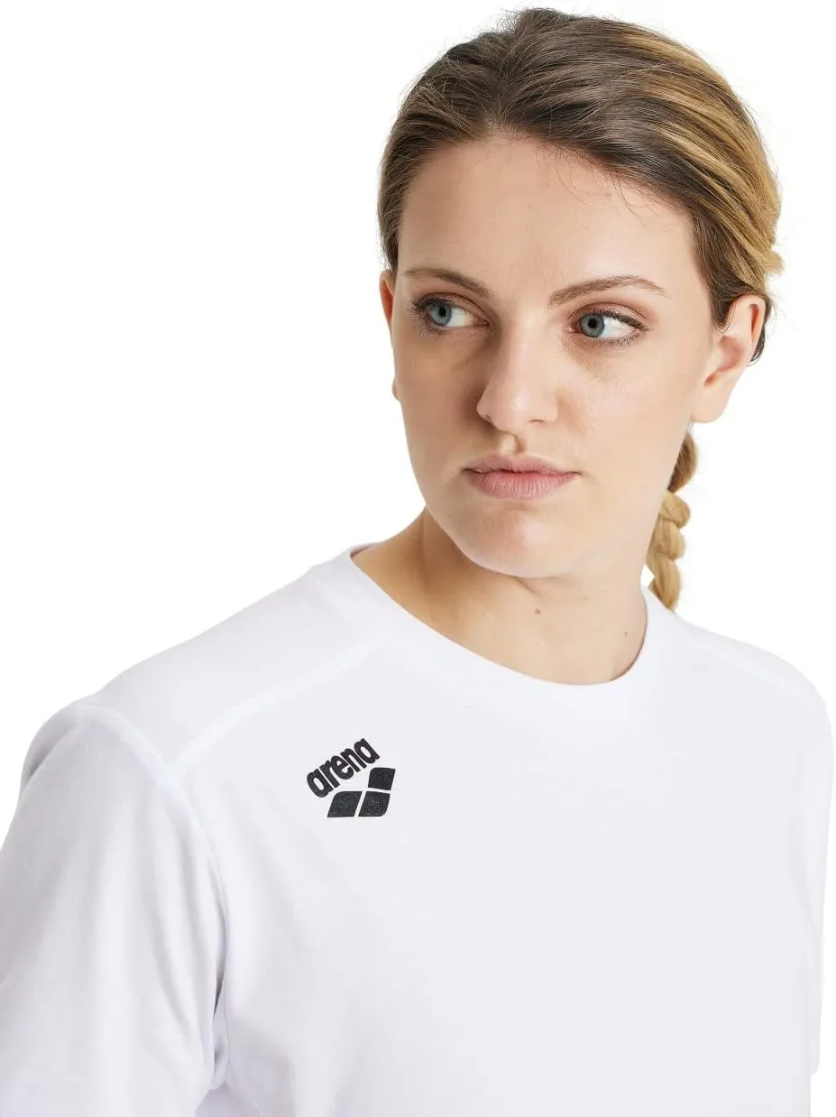ARENA Team Unisex Panel Cotton T-Shirt Short Sleeve Crew Neck Regular Fit Workout Top Men's and Women's Active Tee