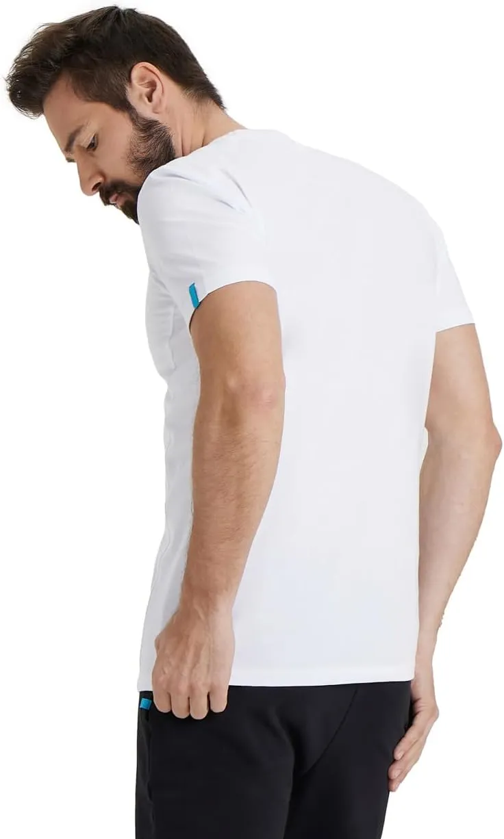 ARENA Team Unisex Panel Cotton T-Shirt Short Sleeve Crew Neck Regular Fit Workout Top Men's and Women's Active Tee