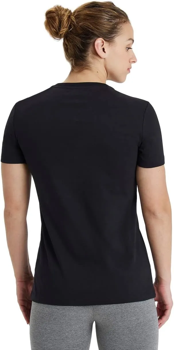 ARENA Team Women's Panel Cotton T-Shirt Short Sleeve V-Neck Active Tee Regular Fit Lightweight Athletic Top Gym Training