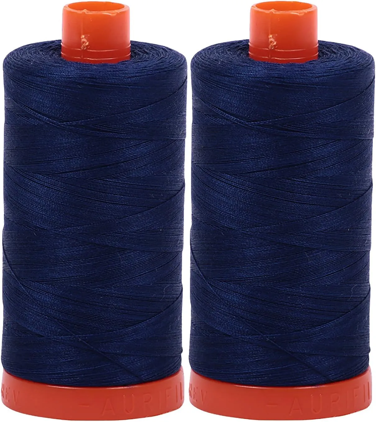 Aurifil Mako 50wt Thread 2 Large Spools(Dark Navy (2784))