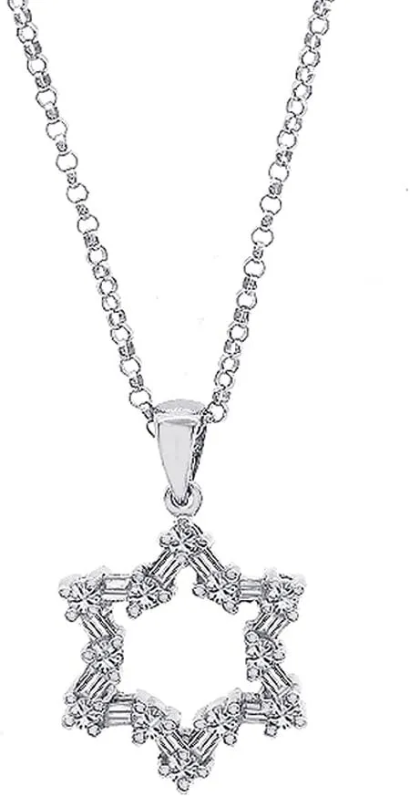 Avital & Co. 0.45 Carat of David Diamond Pendant in 14K White Gold