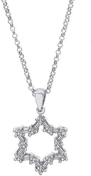 Avital & Co. 0.45 Carat of David Diamond Pendant in 14K White Gold