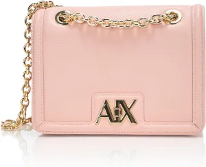 A|X Armani Exchange Madison Small Chain Crossbody Bag, Milk Punch