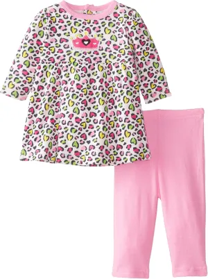 Baby-Girls Newborn Crown Princess Two-Piece Dress And Legging Set