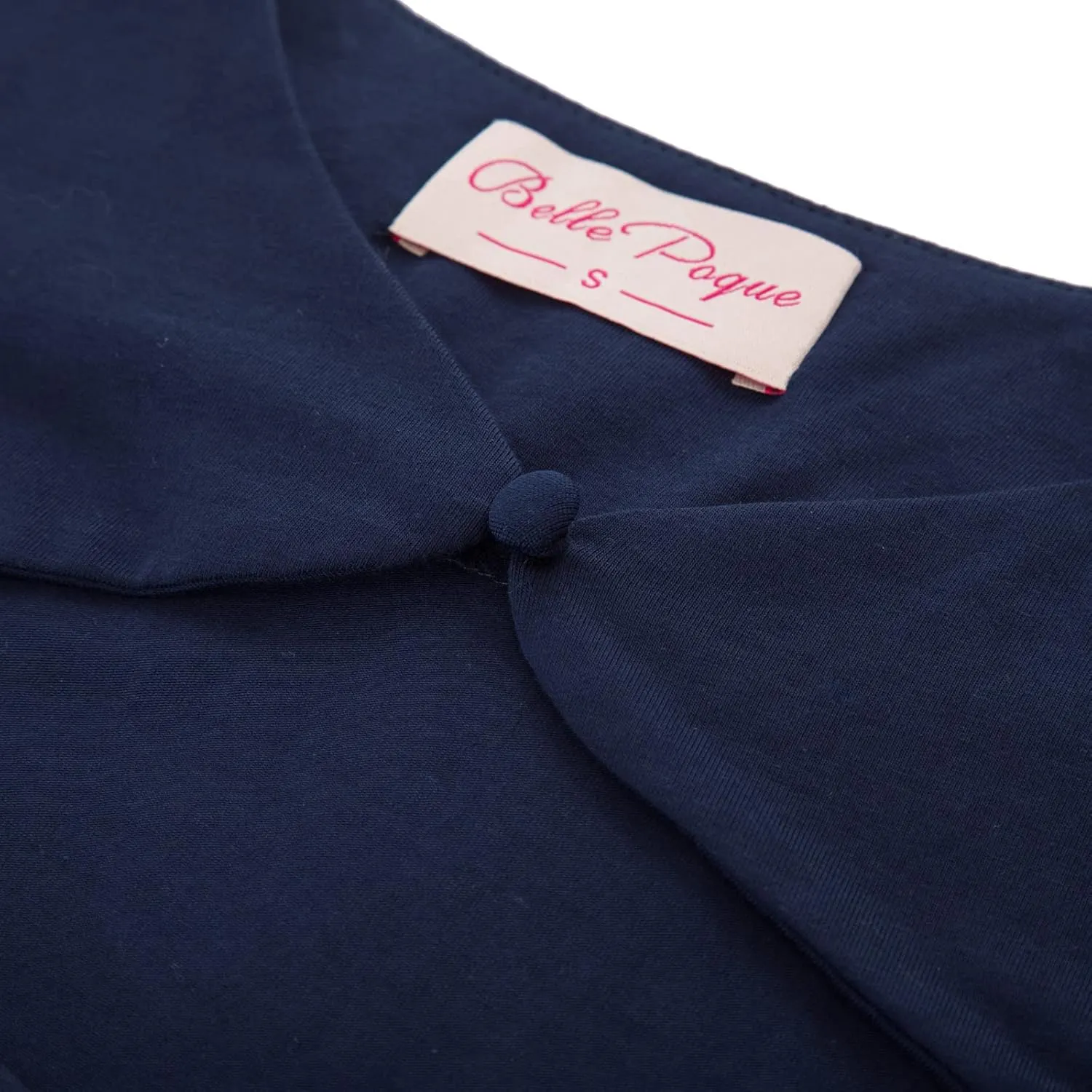 Belle Poque Women’s Hollowed-Out Tops 1950s Retro Vintage Short Sleeve Cotton Blouse