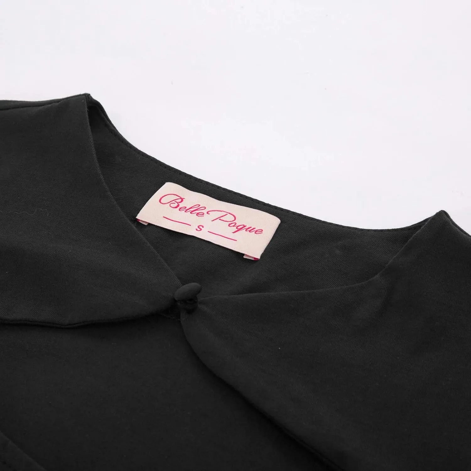 Belle Poque Women’s Hollowed-Out Tops 1950s Retro Vintage Short Sleeve Cotton Blouse