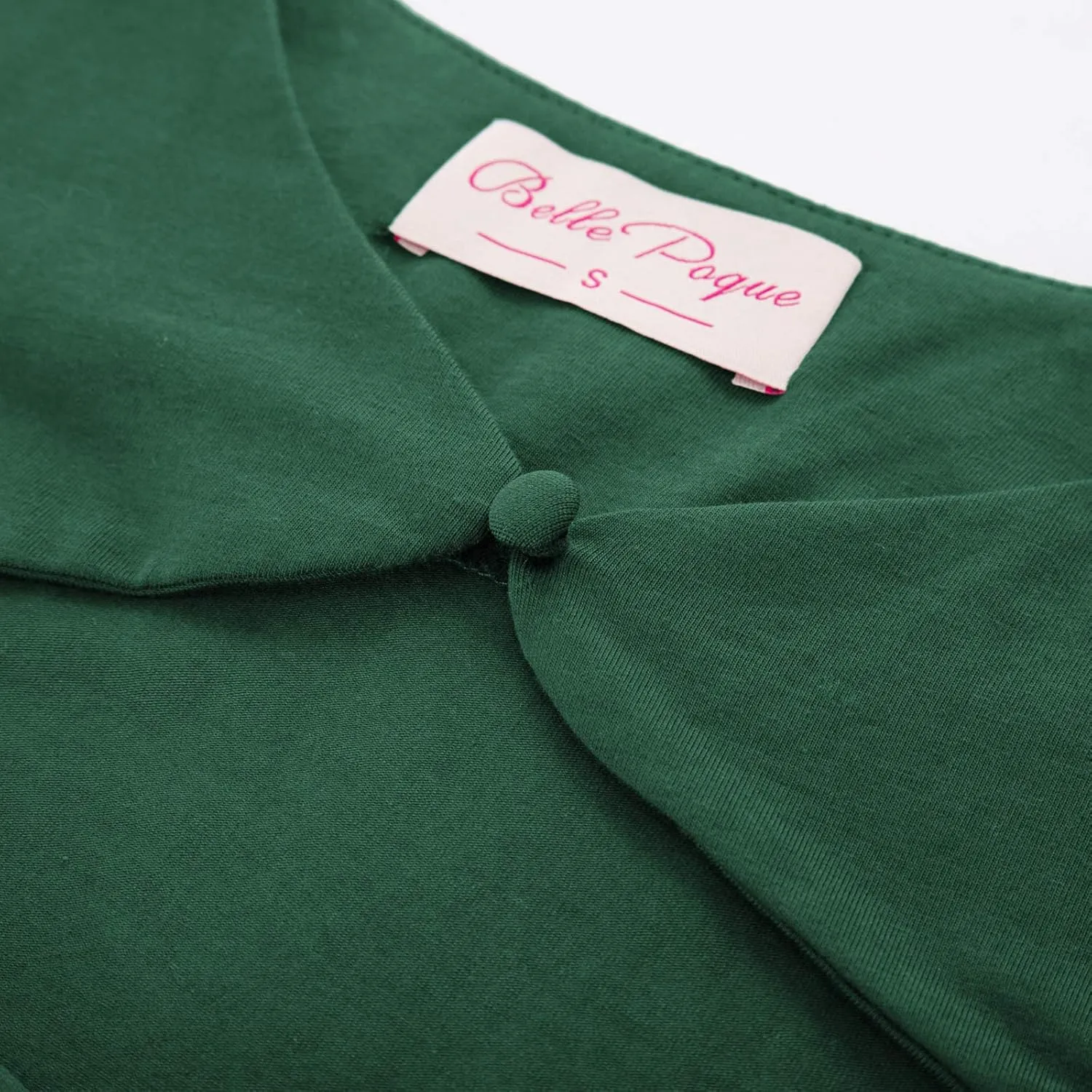 Belle Poque Women’s Hollowed-Out Tops 1950s Retro Vintage Short Sleeve Cotton Blouse