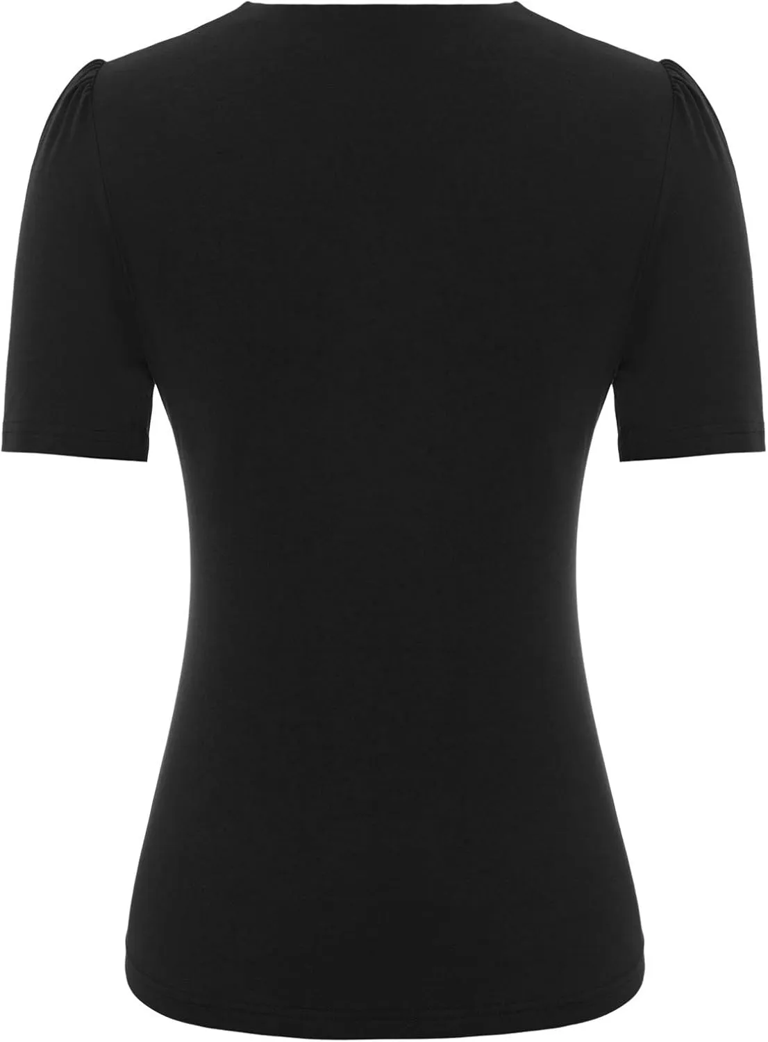 Belle Poque Women’s Hollowed-Out Tops 1950s Retro Vintage Short Sleeve Cotton Blouse