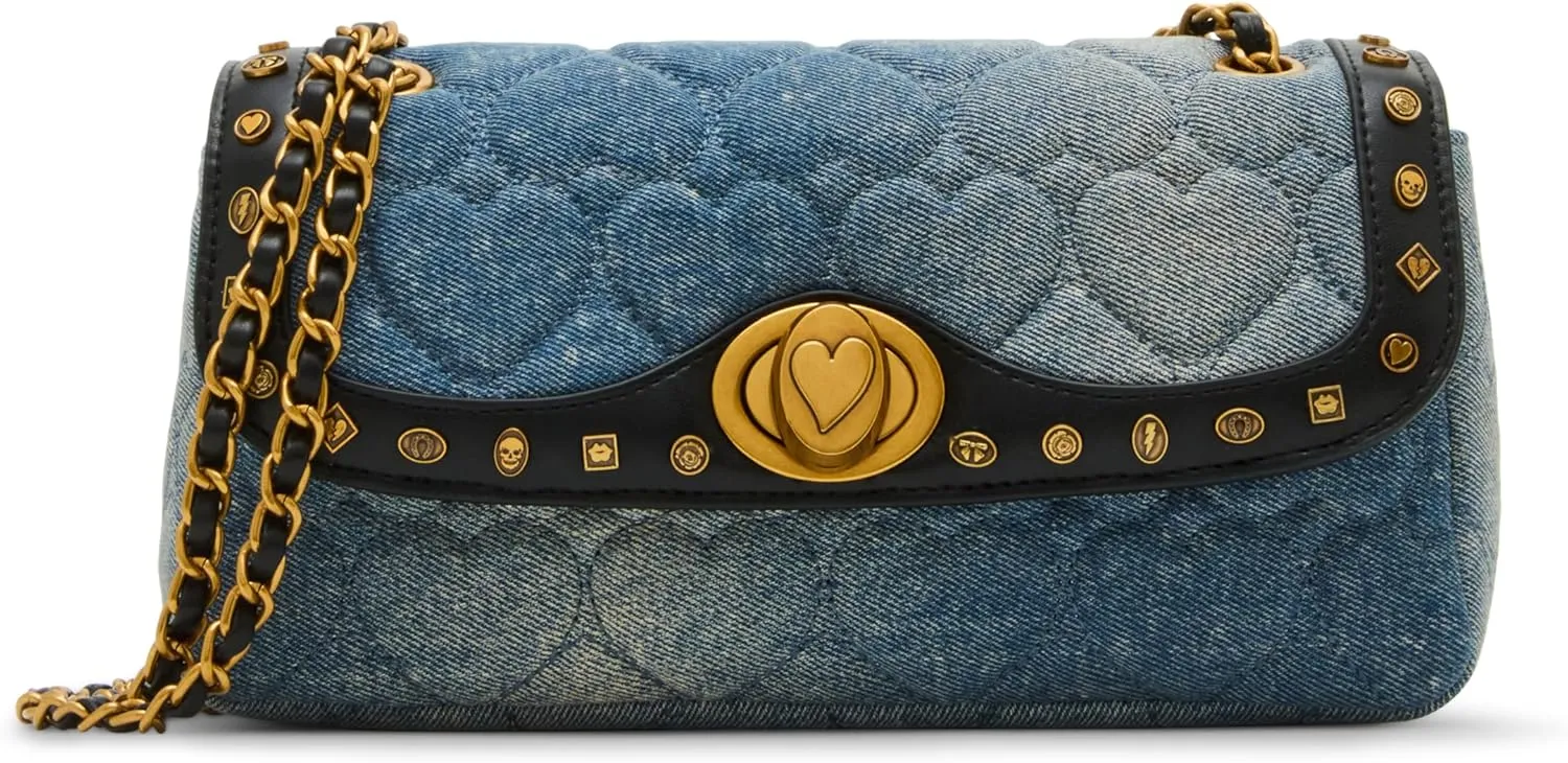 Betsey Johnson Icon Hearts Flap Bag