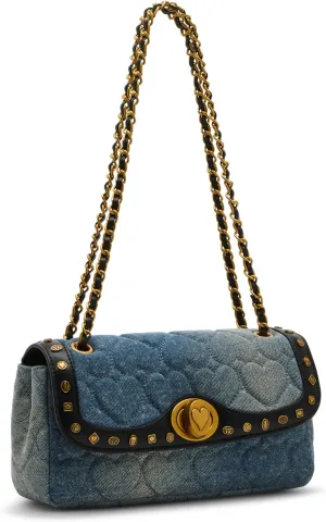 Betsey Johnson Icon Hearts Flap Bag