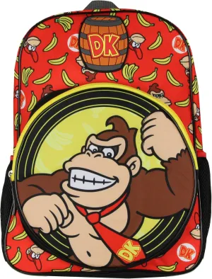 Bioworld Nintendo Donkey Kong Backpack Gone Bananas 16" Video Game Backpack