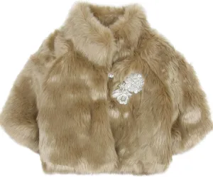 Biscotti Girls' Grand Entrance Faux Fur Jacket, Sizes 4-16