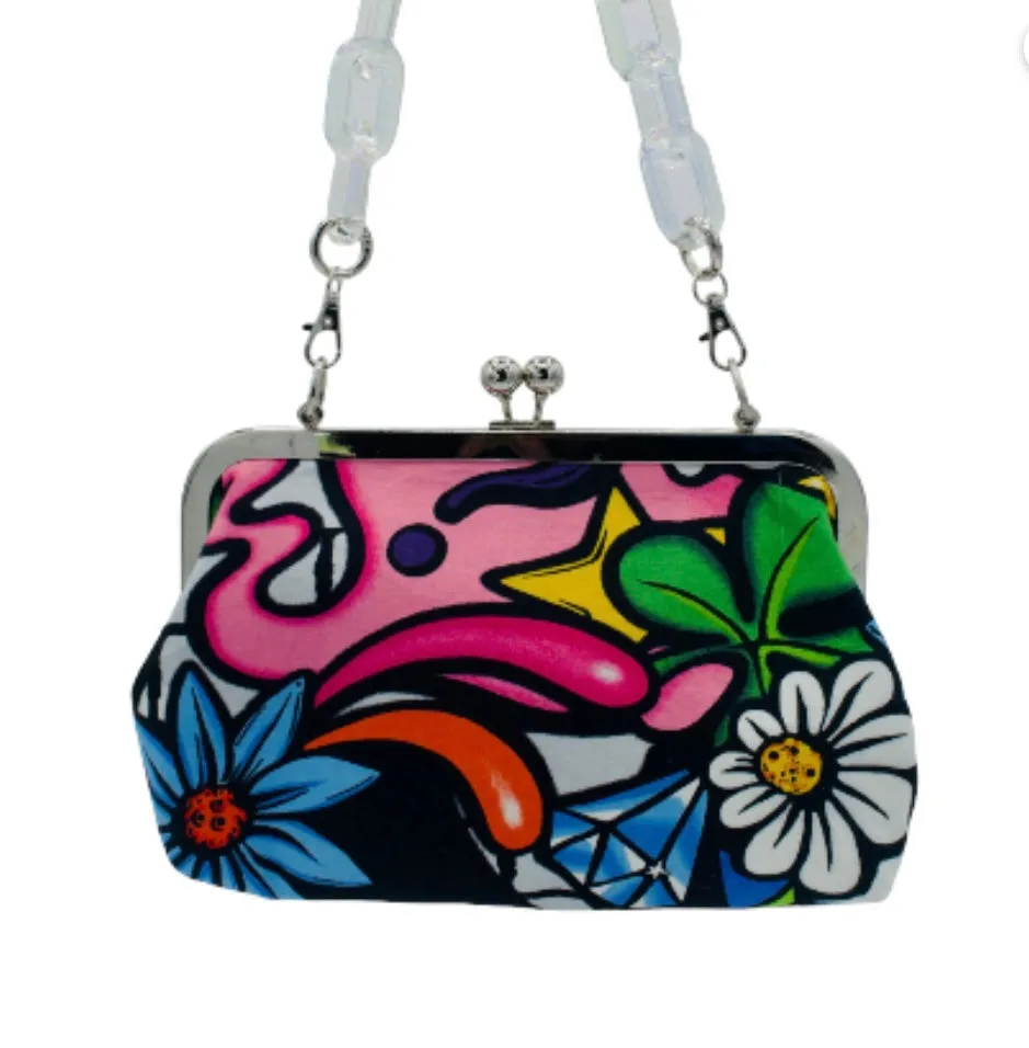 Bits and Bags Handmade Graffiti Clutch Bag