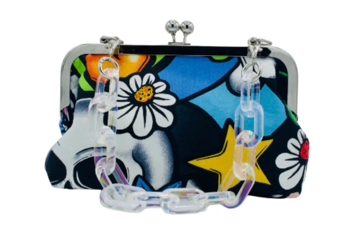 Bits and Bags Handmade Graffiti Clutch Bag