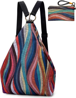 Black Butterfly Premium Backpack for Women, Bohemia Style Fashion Casual Daypack Backpack, Small Backpack Purse (0050-multicolor Plus)