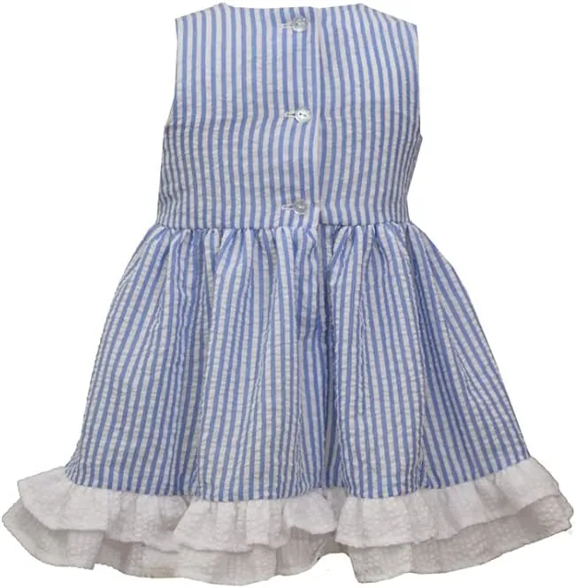 Bonnie Jean Dress - Seersucker with Cherries Dress for Baby and Little Girls