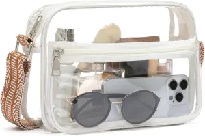BOSTANTEN Clear Bag for Women Stadium Approved Clear Bags Small Crossbody Purse Trendy for Concerts Sports Events