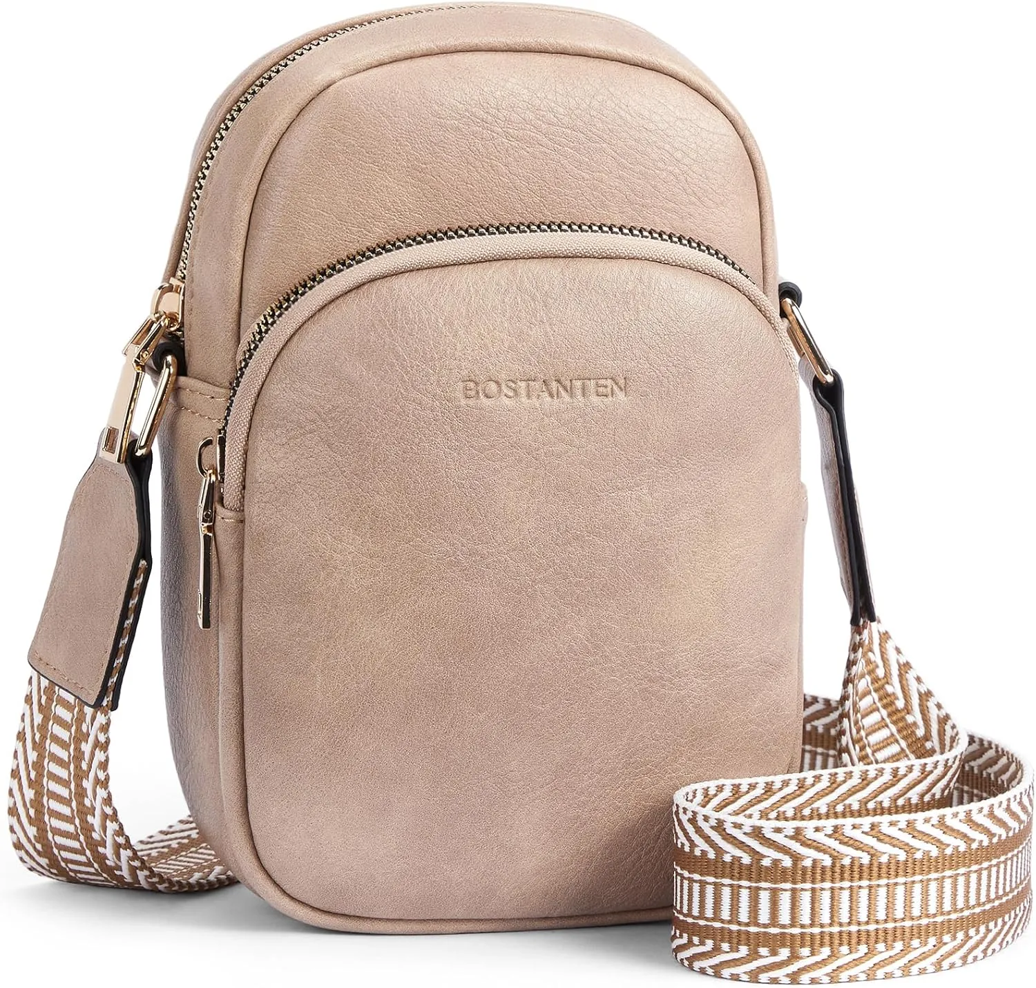 BOSTANTEN Small Crossbody Bags for Women Designer Zip Cell Phone Purse Shoulder Handbags Wallet with Card Slots