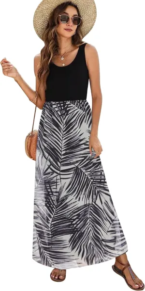 Breezy Lane Maxi Dress for Women Sleeveless Long Dress for Summer Beach Long Dress