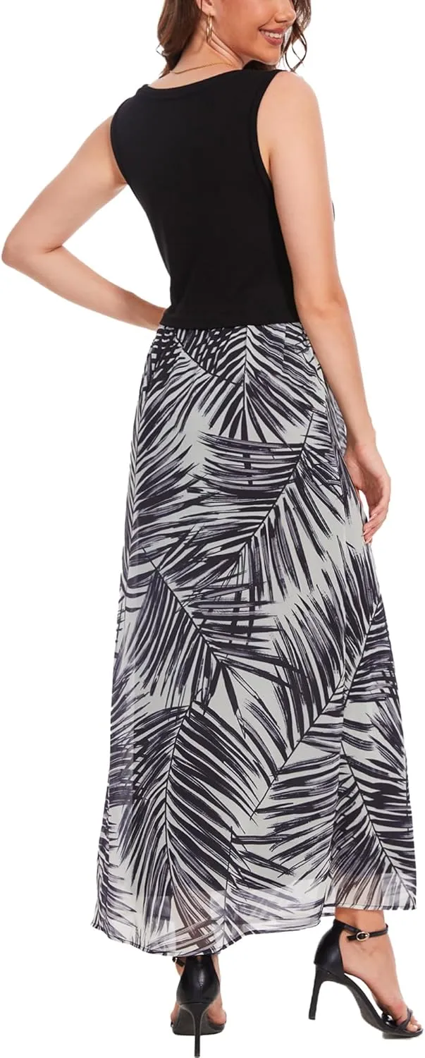 Breezy Lane Maxi Dress for Women Sleeveless Long Dress for Summer Beach Long Dress