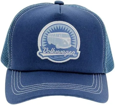 BRISA VW Collection - Volkswagen Baseball Cap Military Cap Trucker Cap Hat Headwear with Bus or Beetle Motif One Size