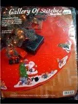Bucilla Felt Applique Tree Skirt - 34" Round - Santa and Woodland Friends