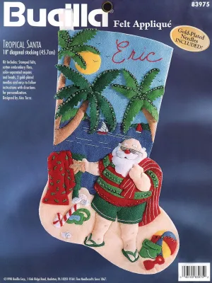 Bucilla "Tropical Santa" Felt Applique Stocking Kit 83975