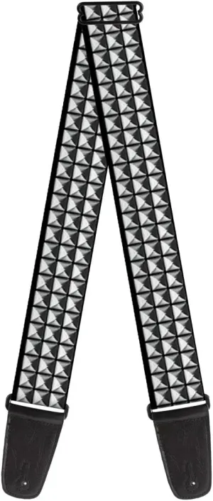 Buckle-Down Guitar Strap, Printed Studs, 2 Inches Wide
