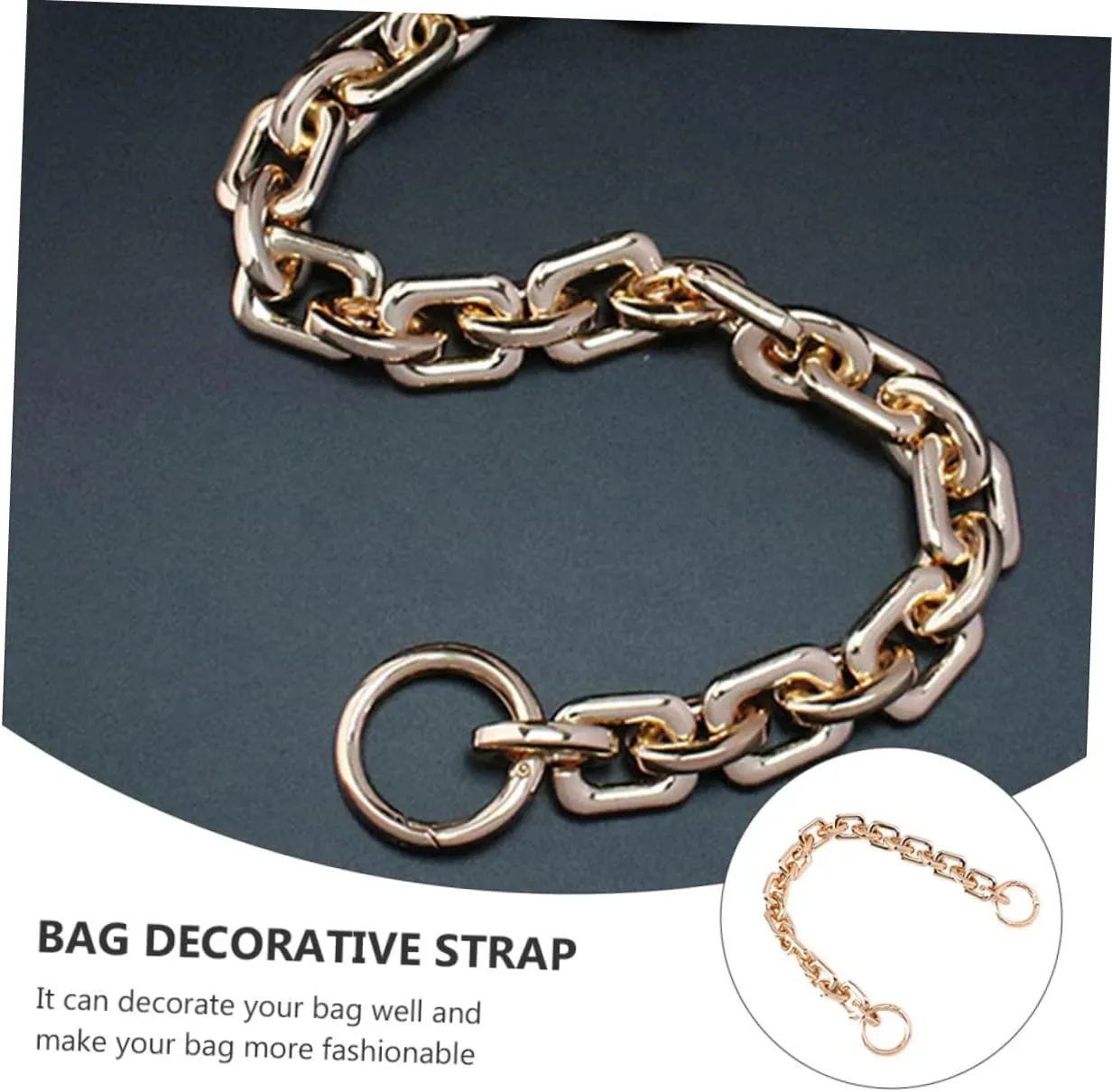 Cabilock Zinc Alloy Shoulder Bag Chain Fashion DIY Bag Belt Shiny Crossbody Bag Chain for Women Lightweight