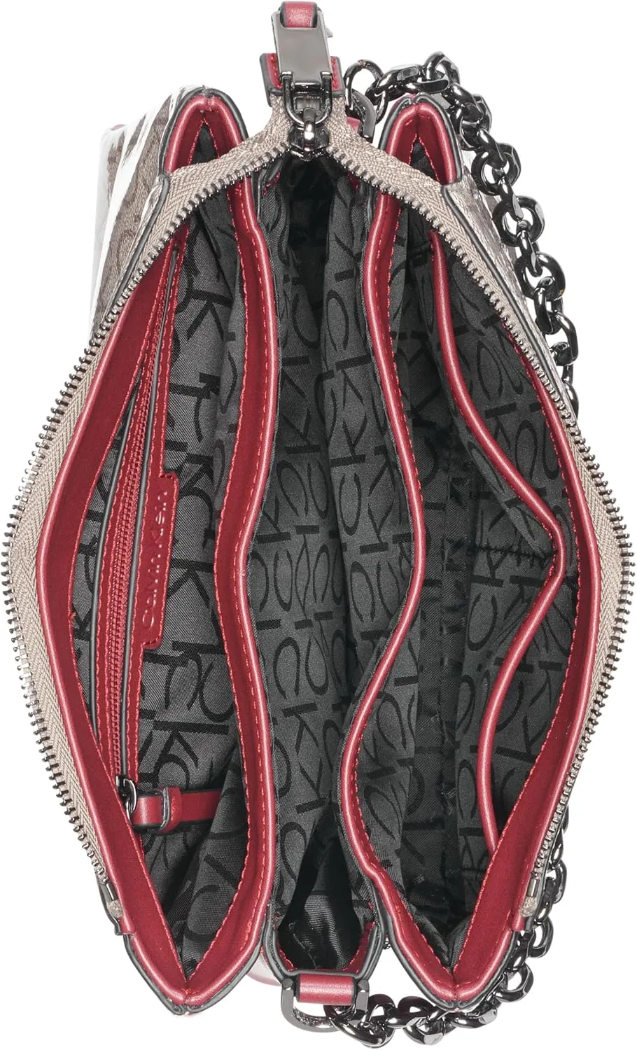 Calvin Klein Rain Triple Compartment Chain Crossbody