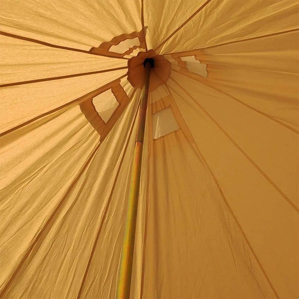 Camping Tent Foldable Tent Canvas Outdoor Camping Farmhouse BBQ Dining Tent Thicken Rainproof Tent Triangle Canvas Teepee