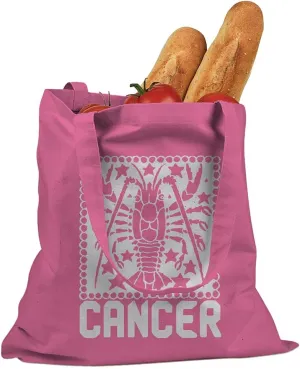 Cancer Zodiac Astrology Cotton Canvas Tote Bag